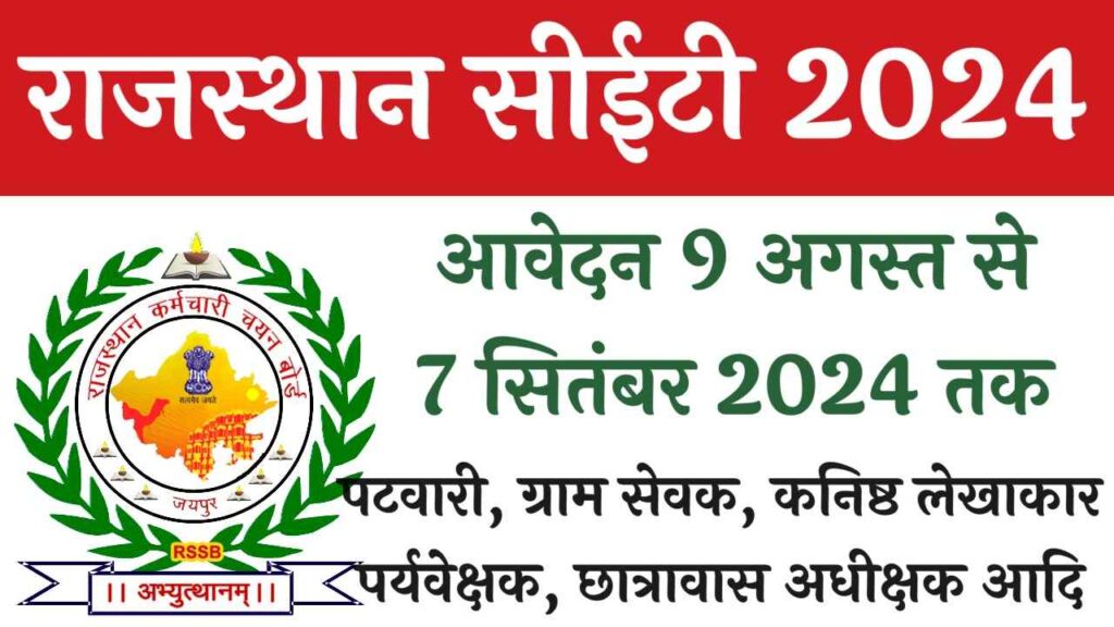 Rajasthan CET Graduation Level 2024