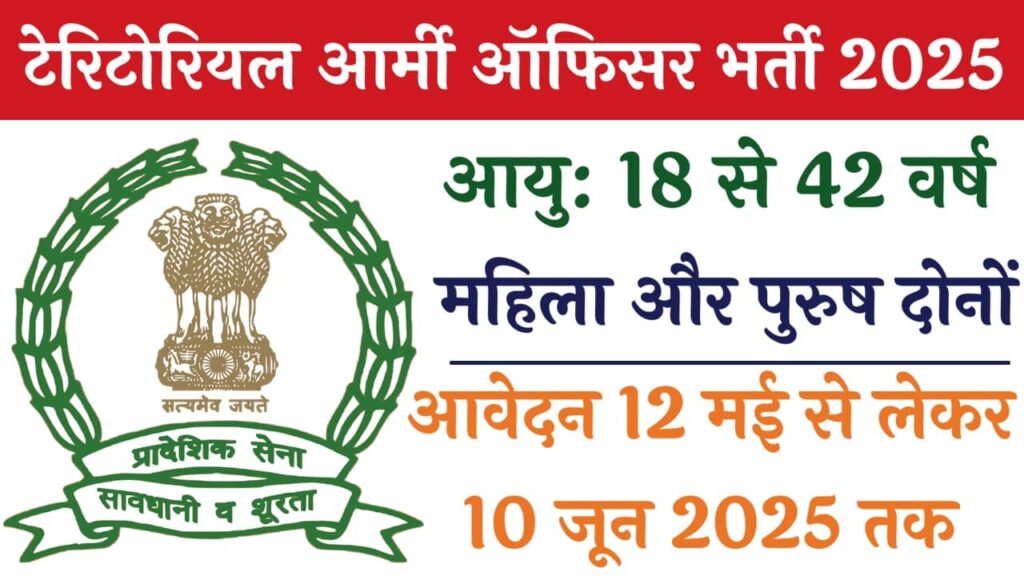 Territorial Army Officer Recruitment 2025
